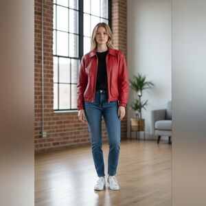 Preston & York Genuine Leather Jacket Coat